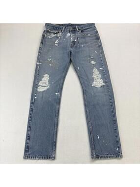 Levi’s 505 Denim Jeans Distressed Size 32 (Fit 31.5x30 in.) Blue